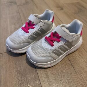 Toddler Adidas Light Grey and Pink
